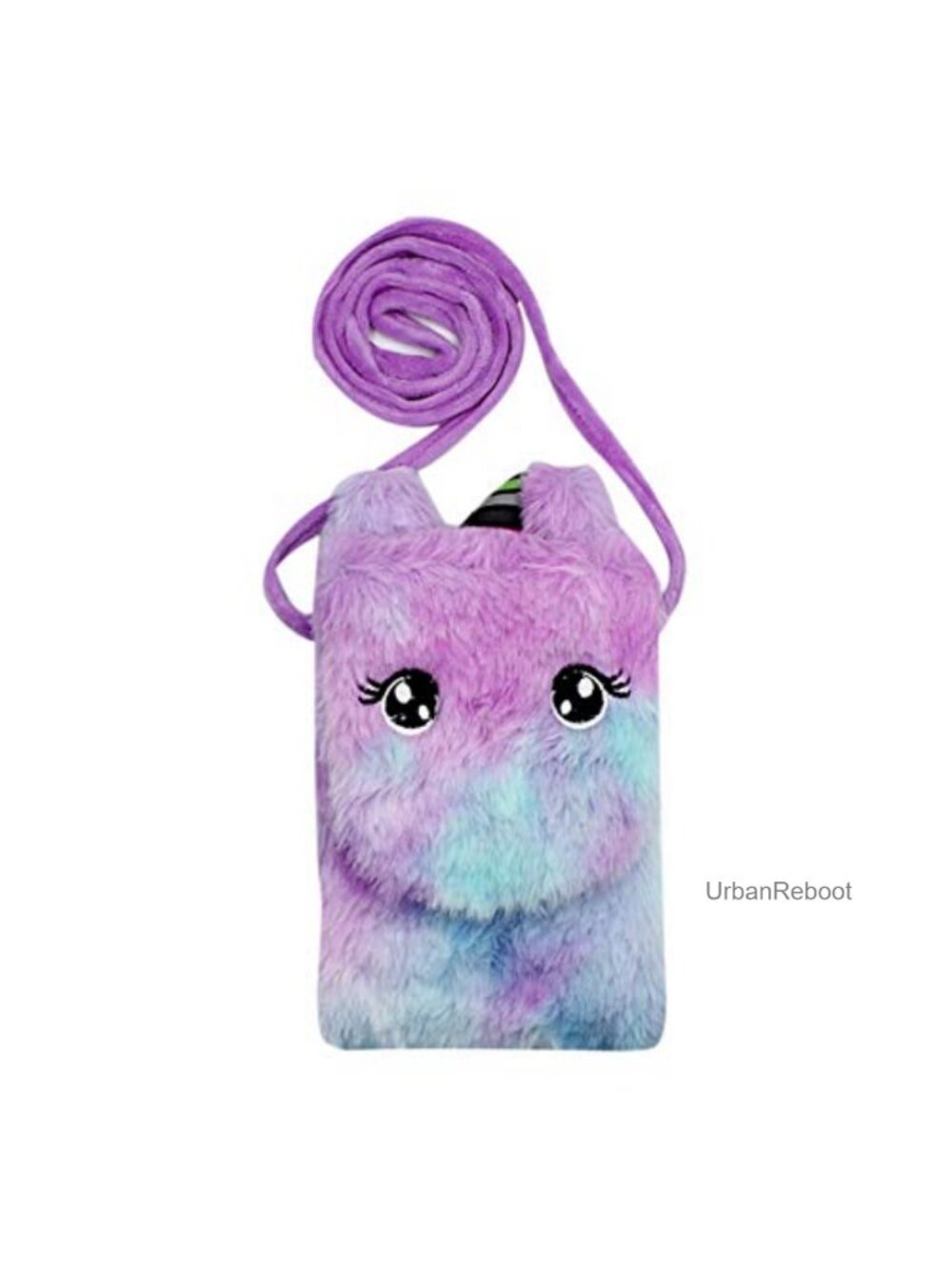 Girls Plush Unicorn Crossbody Mini Purse Wallet with Adjustable Strap